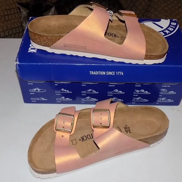 Birkenstock Arizona Sea Metallic Copper LEATHER - Picture 2 of 8